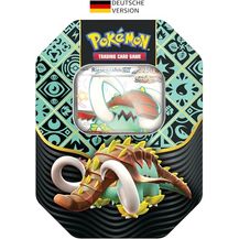 Bild für Pokémon-Sammelkartenspiel: Tin-Box Karmesin & Purpur – Paldeas Schicksale – Riesenzahn-ex (1 holografische Promokarte & 4 Boosterpacks)