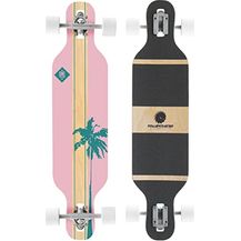 Bild für RollerCoaster Longboards Drop-Through The ONE Edition: Feathers, Palms, Stripes (Palms: rosa)