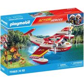 Playmobil® Konstruktions-Spielset Feuerwehrflugzeug mit Löschfunktion (71463), Action Heroes, (34 St), Made in Europe - Preisvergleich