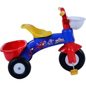 Volare Kinderfahrrad Dreirad Marvel Spidey Fahrrad für Jungen Kinderrad in Blau, offiziell lizenziertes Produkt, Korb, 25 kg Tragfähigkeit