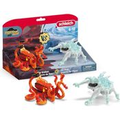 Schleich Eiskäfer vs Feuerkrake, Actionfigur mit transparenten Eiskristallen und gefährlichen Greifarmen, Eldrador Creatures (70826)