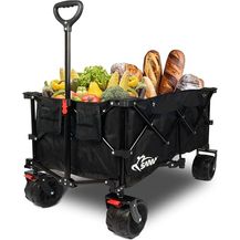 Bild für SAMAX Bollerwagen Handwagen Kühltasche Gartenwagen Strandwagen Klappbar Faltbarer Bollerwagen Transportwagen Offroad Travel