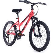 Huffy Mädchen Stone Mountain Mountainbike, 20 Zoll, Pink, Rose, 6-Gang Shimano, Vordere Federung