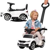 Actionbikes Motors BMW M5 Lauflernwagen, 3-in-1 Rutschauto mit Schiebestange und Soundmodul, sicher und bequem für Kinder ab 1 Jahr, Weiß