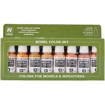 Bild für Acrylicos Vallejo 70124 Farbset, Gesichts-und Hauttöne, 8x17 ml, braun, 17 ml (8er Pack)
