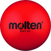 Molten Softball Handball Soft-HR, Schaumstoffball mit Elefantenhaut, weich und leicht, rot, Ø 160 mm