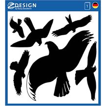 Bild für AVERY Zweckform 4485 Fenster-Aufkleber Warnvögel 6 Stück (Folie, schwarz, Vogelaufkleber für Scheiben, Wintergärten, Glashäuser, Vogelschutz, Vogel-Silhouetten, Schutz vor Vogelschlag, Fensterschutz)