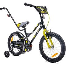 Bild für sun baby Jungenfahrrad 16 Zoll Tiger Bike Grün mit Stützrädern und Schubstange