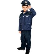 Maskworld Authentische Polizei-Uniform für Kinder - Polizist Kinder-Kostüm für Karneval Fasching & Halloween - Verkleidung Anzug Größe 152, Dunkelblau