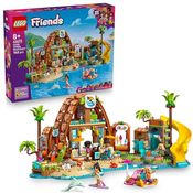LEGO Friends 42673 Familienurlaub im Strandresort Bausatz, inkl. 6 Minifiguren, Delfin und Schildkröte, 1140 Teile, Mehrfarbig