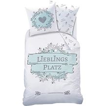 Bild für MTOnlinehandel LIEBLINGSPLATZ Bettwäsche 135x200 Baumwolle · Bettwäsche-Set · Teenager & Erwachsene
