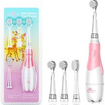 Bild für Elektrische Zahnbürste Baby & Kinder Kleinkinder von 0-3 Jahren, Erste Babyzahnbürste mit Smart LED Timer(Rosa)