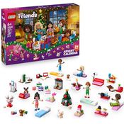 LEGO Friends 42668 Adventskalender 2025, Mehrfarbig mit 24 Überraschungen, 5 Figuren und Zubehör für kreative Pyjamaparty-Spiele