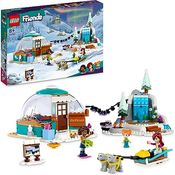 LEGO 41760 Friends Ferien im Iglu Set mit Camping-Zelt, 2 Schlittenhunden, Mini-Puppen und Zubehör, fantasievolles Winter-Spielzeug zu Weihnachten, Geschenk für 8 jährige Kinder, Mädchen und Jungen