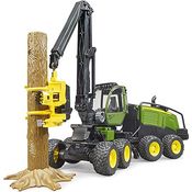 Bruder 02135 'John Deere 1270G Harvester', Spielfahrzeug mit 1 Baumstamm, 1:16, ab 4 Jahren