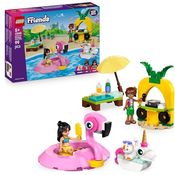 LEGO Friends 42658, Poolparty mit Einhorn und Flamingo, 99-teiliges Set für Kinder ab 5 Jahren, inkl. 2 Mini-Puppen und Schwimmtieren