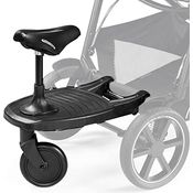 Peg Perego Ride with Me Board-Zubehör, kompatibel mit Veloce & Vivace Kinderwagen, hintere Trittfläche für Kinder bis 22 kg, Schwarz
