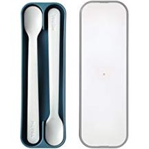 Bild für Mepal – Fütterlöffel Mio – Babylöffel – Kleinkind Fütterlöffel – Baby Besteck – Spülmaschinengeeignet – BPA frei – 2er Besteck Set – Deep blue