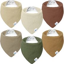 Bild für Lulu moon Lätzchen Baby Dreieckstuch Baby Musselin Halstuch Baby für Junge und Mädchen (6 Stück,Tal)