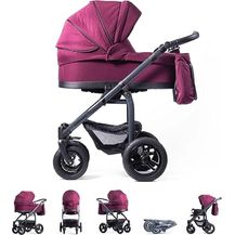 Bild für ZEKIWA Kinderwagen 3 in 1 [XL LIEGEFLÄSCHE 82cm] Baby Erstausstattung Neugeborene mit Sportwagenaufsatz, Kombikinderwagen 360° Vorderräder 