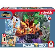 Schmidt Spiele 56566 Eldrador Fiese Kreaturen, 200 Teile Kinderpuzzle mit original Schleich Figur, empfohlen ab 8 Jahren, Puzzlemaße 43,2 x 29,1 cm