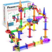 Bild für PicassoTiles Murmelbahn 50-teilige Magnetfliesen-Rennbahn Spielzeug-Set