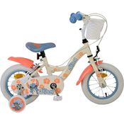 Volare Kinderfahrrad Disney Stitch, 12 Zoll, 1 Gang, mit Handbremsen, Cream and Tropical Stitch