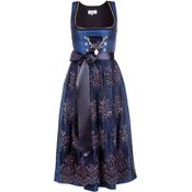 Edelnice Dirndl Josepha, traditionelles Dirndl mit edlen Paspeln und praktischer Tasche, blau