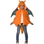 Amscan - Kinderkostüm Glurak, Plüsch-Cape mit Kapuze, Pokemon, Motto-Party, Karneval