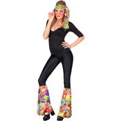 W WIDMANN MILANO Party Fashion - Hippie Set 60er / 70er Jahre, Stirnband und Stulpen, Flower Power, bunt