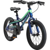BIKESTAR Kinder Fahrrad Aluminium Mountainbike mit V-Bremse für Mädchen und Jungen ab 4-5 Jahre | 16 Zoll Kinderrad MTB | Blau & Grün - Preisvergleich