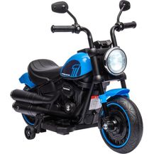 Bild für HOMCOM Elektro-Kindermotorrad Kinderfahrzeug mit 2 abnehmbaren Stützrädern Blau