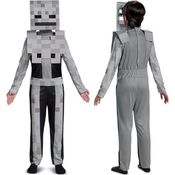 Minecraft Skeleton Classic Kinder-Kostüm M, Overall mit abnehmbaren Schulterteilen und Charaktermaske, geeignet für 7-8 Jahre (127-136 cm)