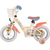Volare Kinderfahrrad Disney Stitch 12 Zoll, 1 Gang, ohne Schaltung, mit Hand- und Rücktrittbremse, cremefarbene Tropical Stitch Farbe, höhenverstellbarer Sattel und Lenker