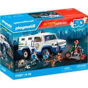 Playmobil® Geldtransporter (71597), Action Heroes, 50 Jahre Konstruktions-Spielset, (66 St), Made in Europe