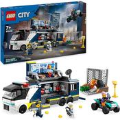 LEGO City Polizeitruck mit Labor, Polizei-Set mit Quad und LKW-Spielzeug für Kinder, Geschenk für Jungs und Mädchen ab 7 Jahre, plus 5 Minifiguren – 2 Polizisten, 1 Wissenschaftler und 2 Ganoven 60418