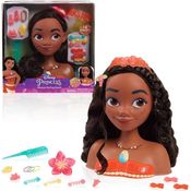 JustPlay Frisierkopf Disney Princess Basic Moana Styling Head, dunkelbraunes Haar, ideal für Styling-Spaß