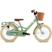 Puky Youke 16'' Classic Alu Kinder Fahrrad Retro grün, Leicht & mit Gabelfederung