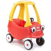 Little Tikes Cozy Coupe, Rutschauto mit abnehmbaren Boden, funktionierender Hupe und Griff für Schiebefahrten, rot