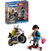 Playmobil® 72079 Verfolgungsjagd mit Motorrad, Spielset mit Dieb und Brecheisen, geeignet für Kinder ab 3 Jahren