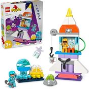 LEGO DUPLO 3-in-1-Spaceshuttle für viele Abenteuer, Weltraum-Set mit Raketen-Spielzeug für Kinder zum Bauen, Wissenschafts- und Motorik-Spielzeug zur frühen Entwicklung, Geschenk für 3-Jährige 10422