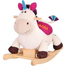 Bild für B. toys Schaukelpferd Einhorn beige aus weichem Plüsch und hochwertigem Holz