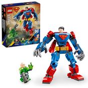 LEGO DC 76302 Superman Mech vs Lex Luthor, 120-teiliges Spielset für Kinder ab 6 Jahren mit beweglichem Superman Mech und Minifiguren