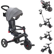 Bild für Globber Explorer Trike Foldable 4in1 schwarz-grau – Kinderfahrzeug mit höhenverstellbarem TPR-Sitz und Sicherheitsausstattung