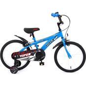 T&Y Trade Kinderfahrrad 18 Zoll Fahrrad Kinder Jungen Mädchen Kinderfahrrad Rad Bike VPER BLAU, 1 Gang, Stützräder