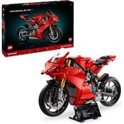 LEGO Technic 42202 Ducati Panigale V4 S, Motorrad Bausatz mit 1.603 Teilen, authentischen Funktionen und Ständer, rot