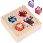 Eichhorn Steckspielzeug Steckbox Friends, aus FSC®-zertifizierten Birkenholz, fördert Feinmotorik, 6 x 17 x 17 cm