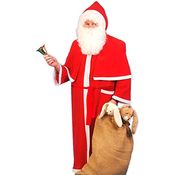 Funny Fashion Weihnachtsmann Nikolaus Kostüm für Herren - Rot | Kapuzenmantel mit Cape - Preisvergleich