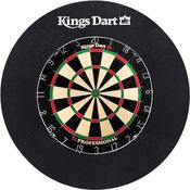 Kings Dart Profi Dart-Set, Sisal Steel-Dartscheibe mit dünner Spider-Feldbegrenzung und Dart-Surround, WDF Standard, beidseitig verwendbar, Markenqualität