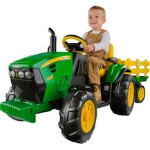 Bild für John Deere Ground Force Kinder Elektro Traktor von Peg Perego 12 Volt mit Anhänger